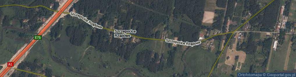 Zdjęcie satelitarne Szczepocice Rządowe ul.